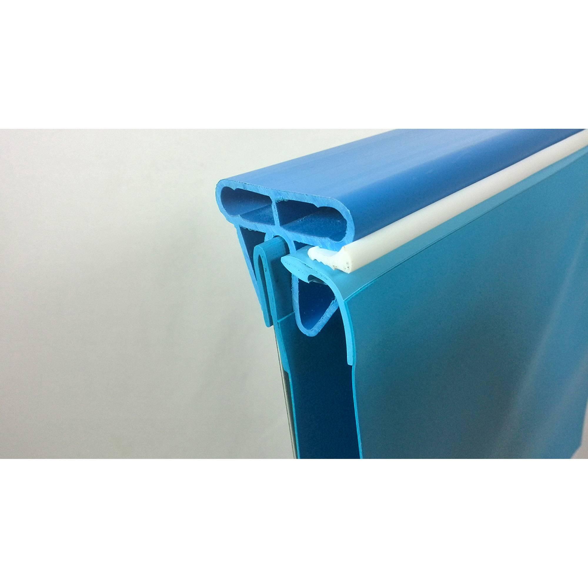 Stahlwandpool rund Exklusiv 420x120cm, Stahl 0,6mm weiß, Folie 0,6mm
blau 6/6