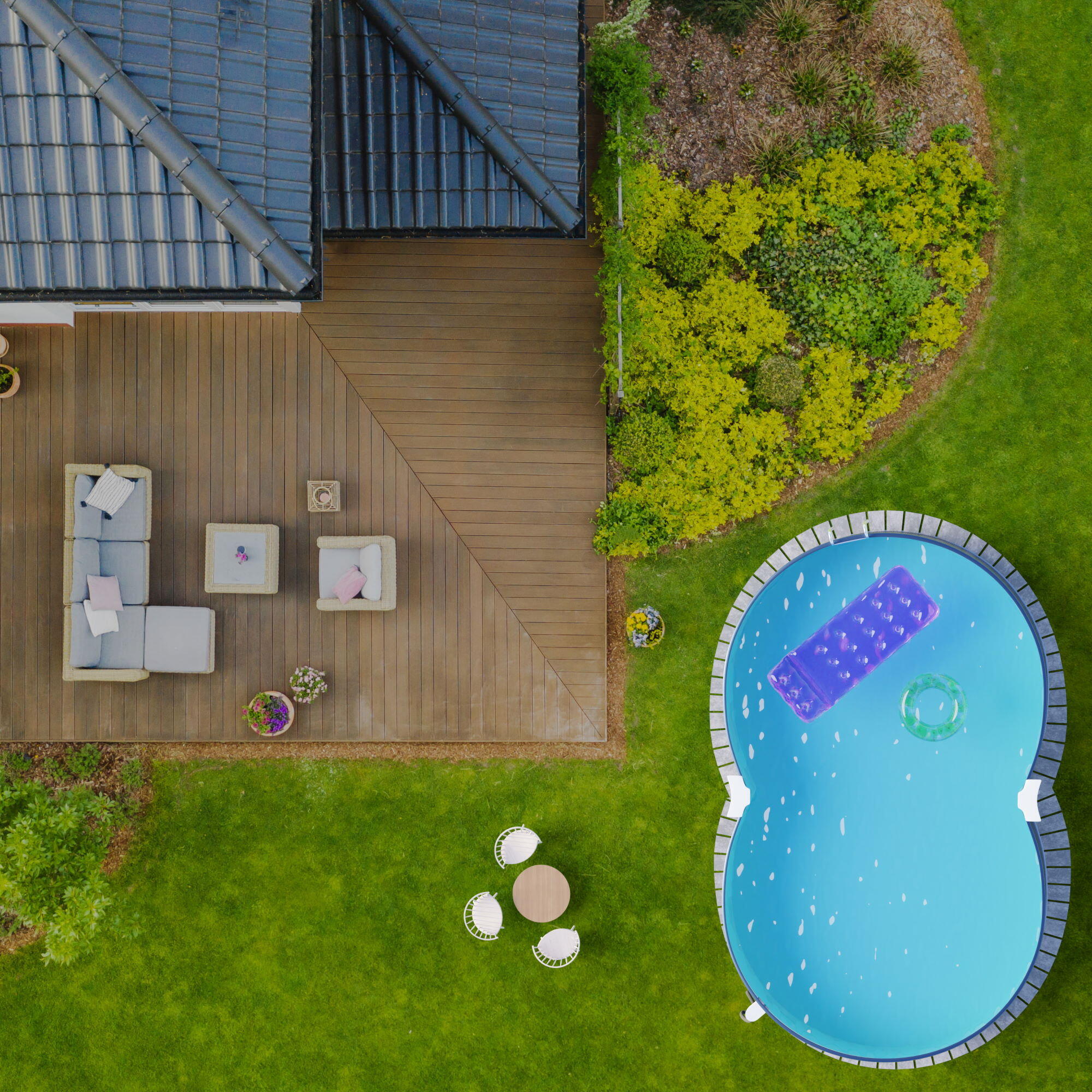 Stahlwandpool achtform 650x420x120cm, Stahl 0,4mm anthrazit, Folie
0,4mm sand 3/7