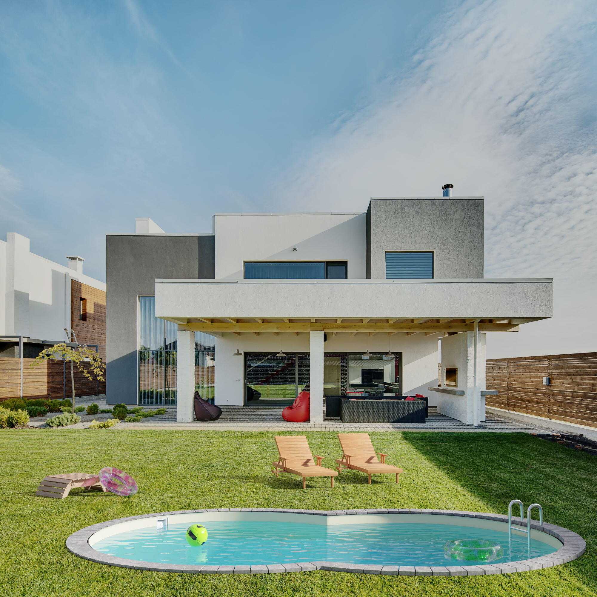 Stahlwandpool achtform 650x420x120cm, Stahl 0,4mm anthrazit, Folie
0,4mm sand 4/7