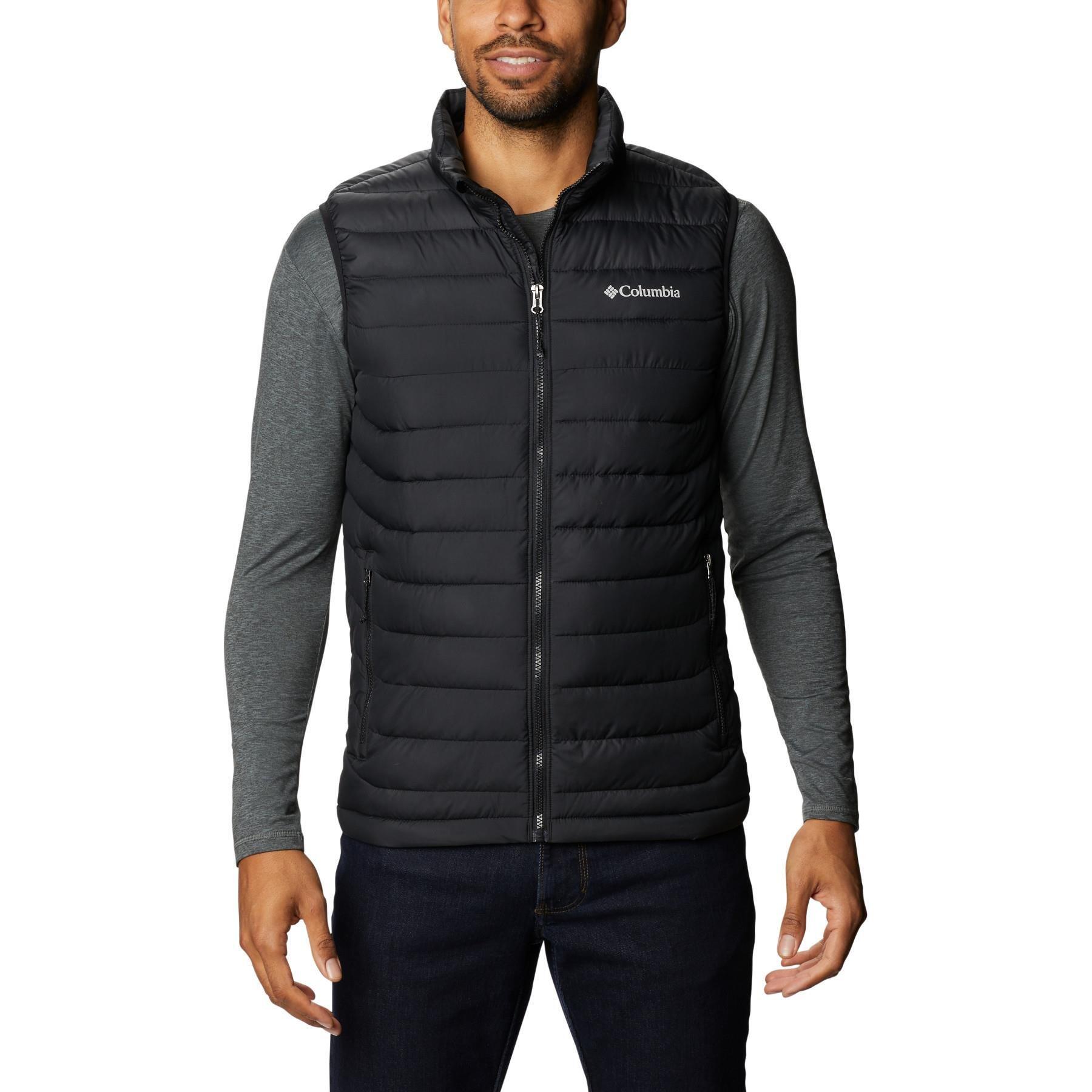 Columbia - Veste Matelassée Columbia Powder Lite Noire Homme - Gilet Sans Manche - Noir - Decathlon