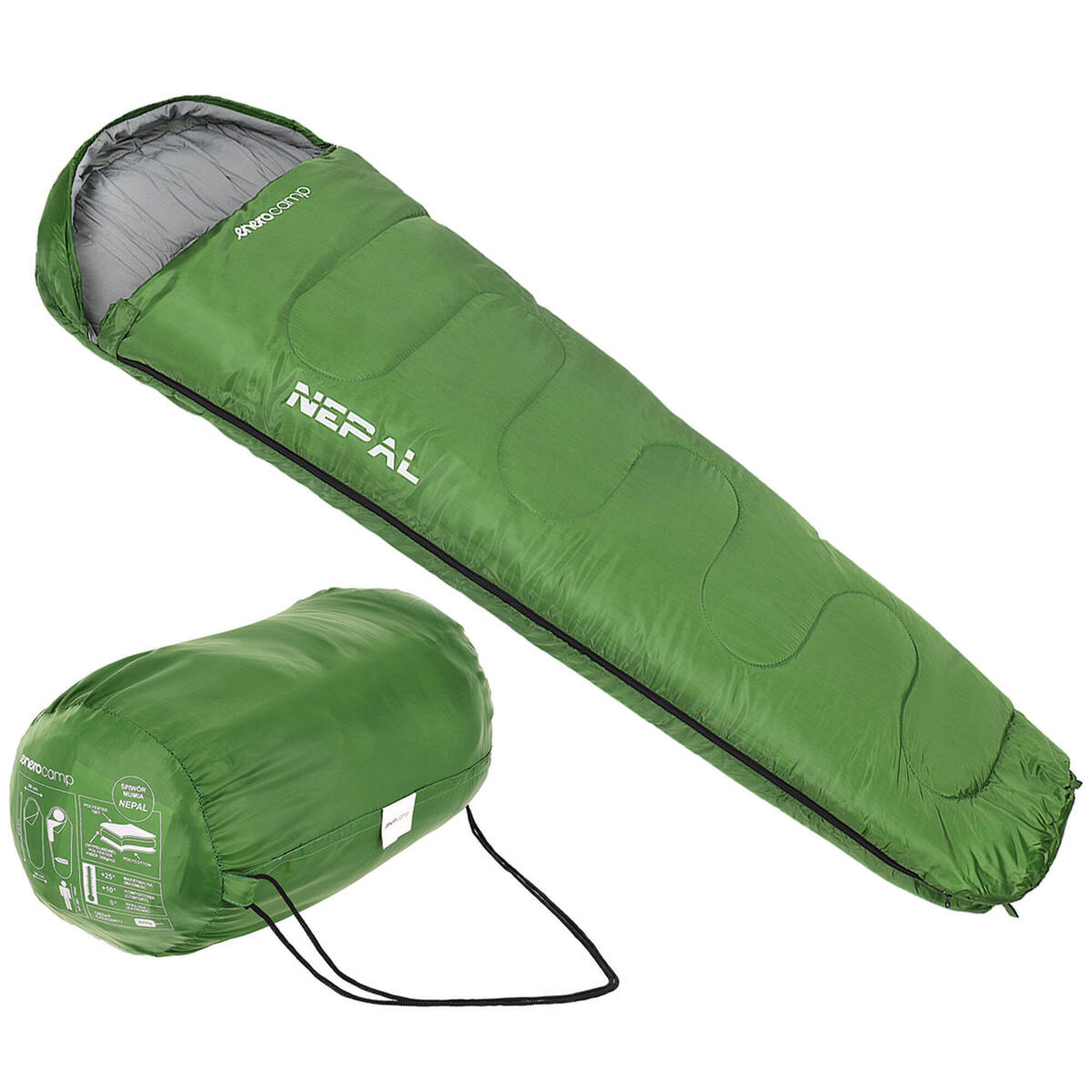 ENEROCAMP Schlafsack - Nepal, dunkelgrün
