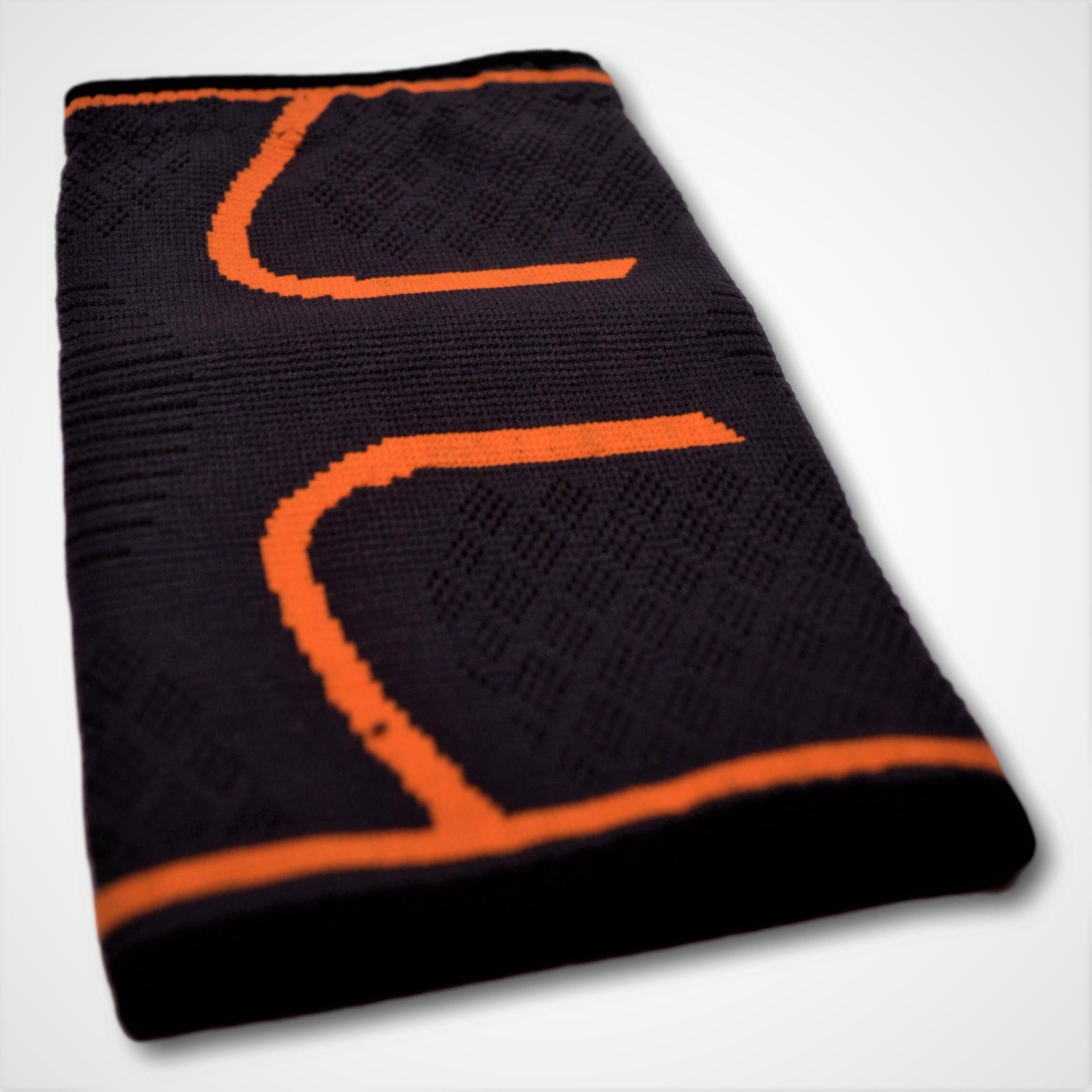 Elastische Elleboogbrace INDIGO Zwart-Oranje 4/4