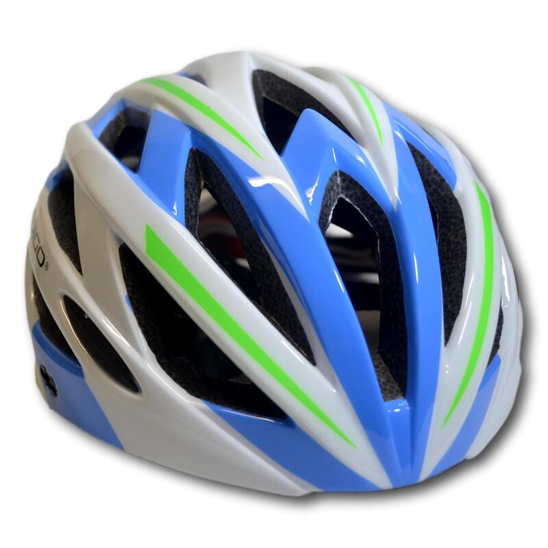 Casque Vélo avec Aérations INDIGO 55-61 cm Blanc-Bleu