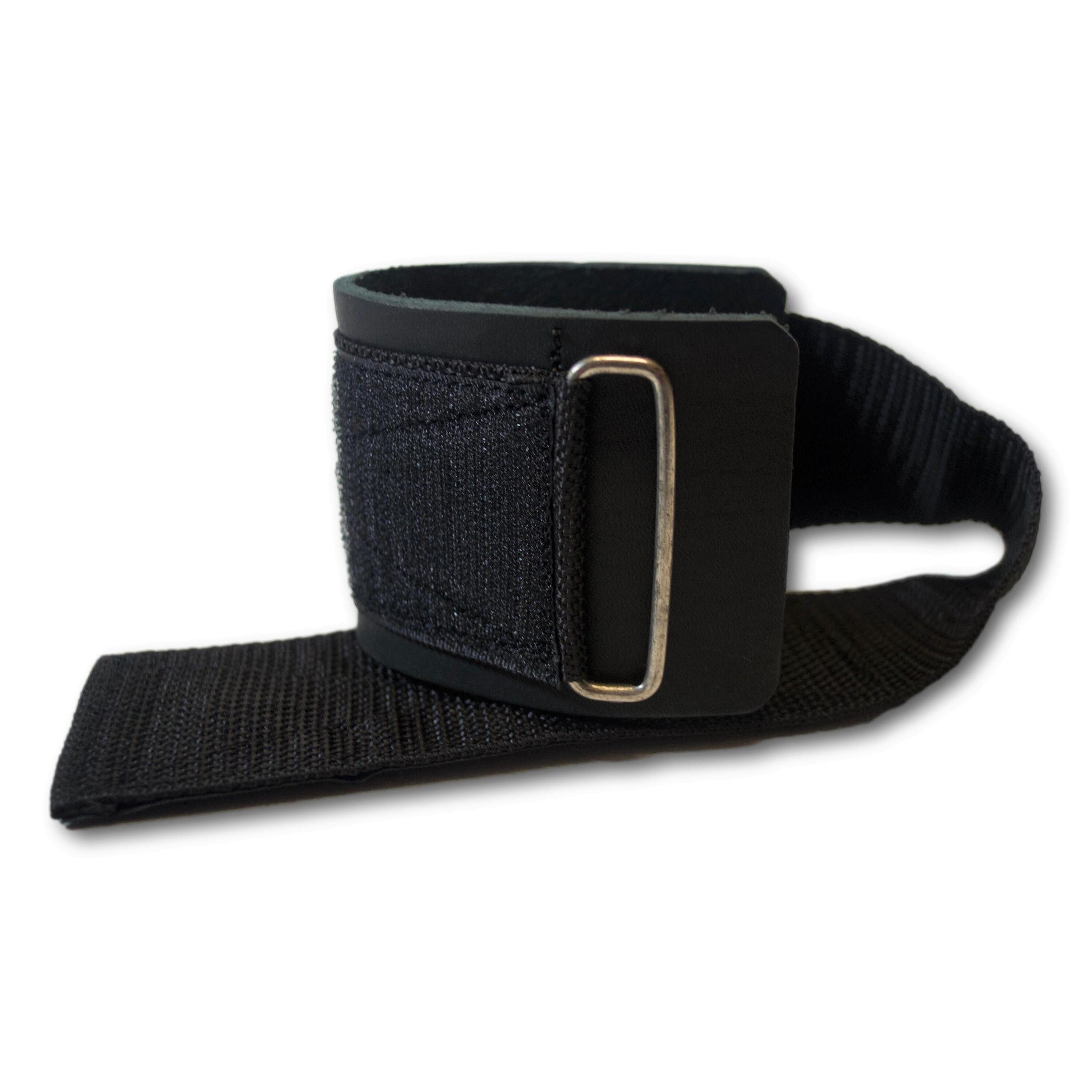 Muñequera de Cuero Reforzada con Ajuste de Velcro INDIGO 1 Unidad 8*6,5 cm Negro 4/4