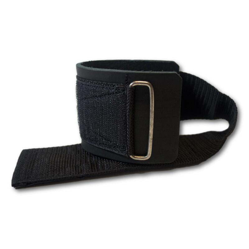 Muñequera de Cuero Reforzada con Ajuste de Velcro INDIGO 1 Unidad 8*6,5 cm Negro