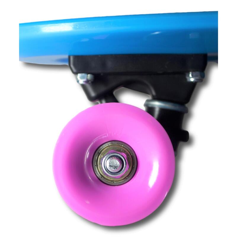 Skateboard de PVC (Cruiser) Infantil INDIGO 56,5 * 15 cm Turquesa