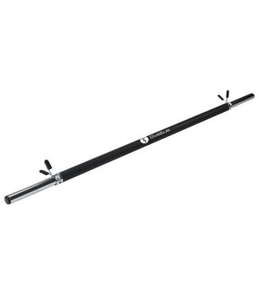 Barre de musculation (130 cm) & stop disque, Caoutchouc - Pump, Sveltus