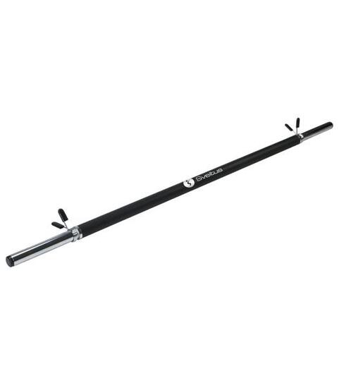 Barre de musculation (130 cm) & stop disque, Caoutchouc - Pump, Sveltus
