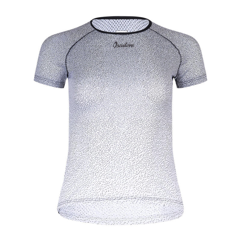 Dames wieler Shirt met korte mouwen als baselayer Alternative 1.0 Zwart/Wit