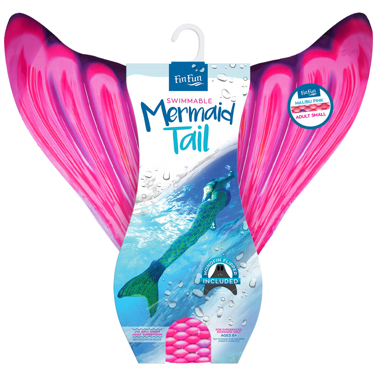 Fin Fun Meerjungfrauenflosse "Mermaidens Original" MALIBU PINK 7/8