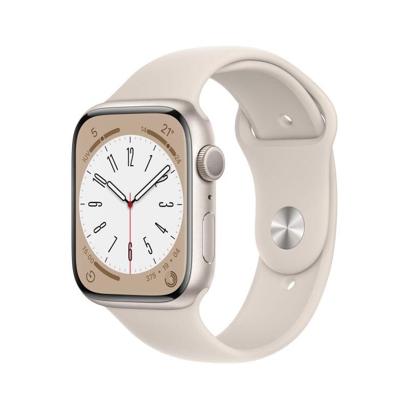 Smartwatch Apple Watch Series 8 GPS 45mm Caja Aluminio Correa Blanca