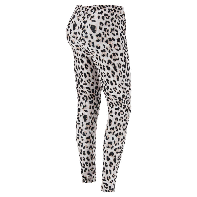 Pantaloni slim fit elasticizzati con stampa leopardata