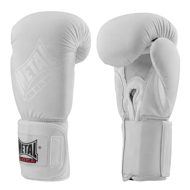 Bokshandschoenen white light metal boxe