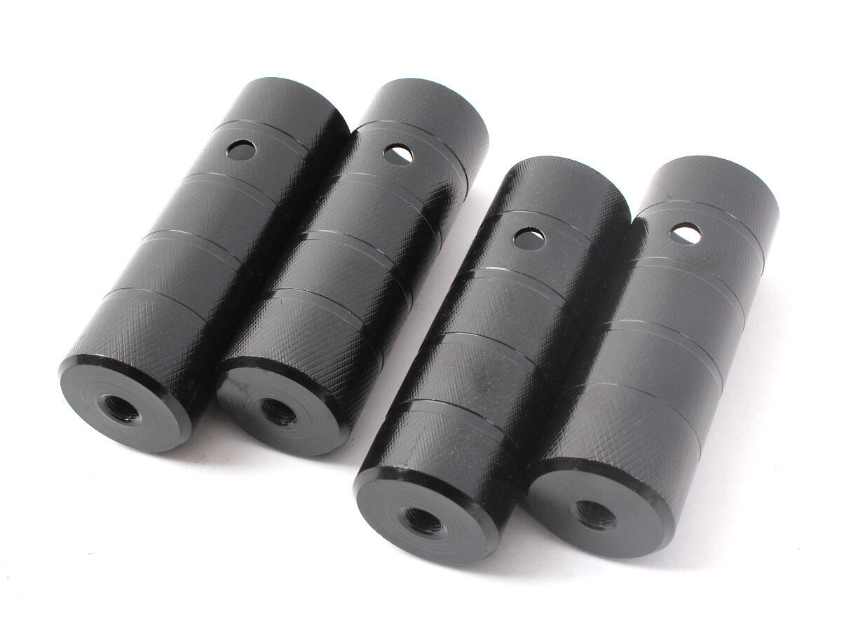 BMX PEGS 2 PAAR ZWART STAAL 10MM KHEBIKES 3/3