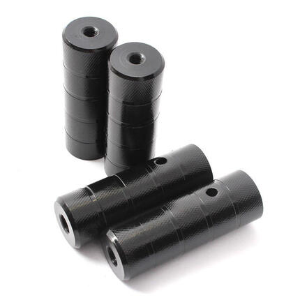 BMX PEGS 2 PAAR SCHWARZ STAHL 10/14MM KHEBIKES
