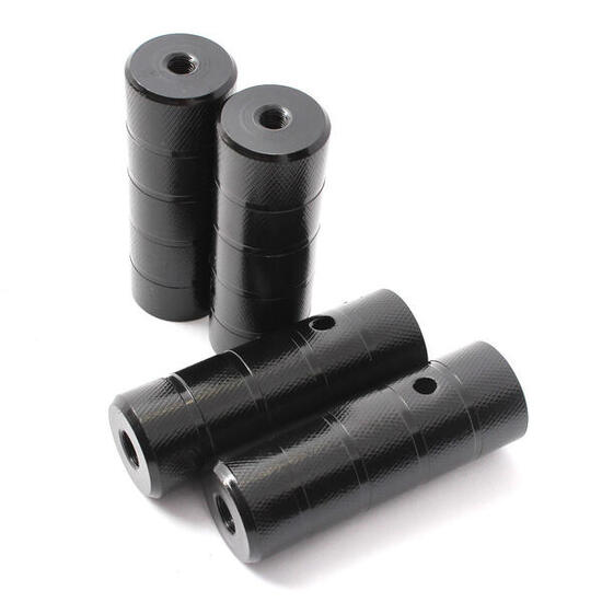 BMX PEGS 2 PAAR SCHWARZ STAHL 10/14MM KHEBIKES