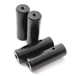 BMX PEGS 2 PAIRES NOIR ACIER 10MM KHEBIKES