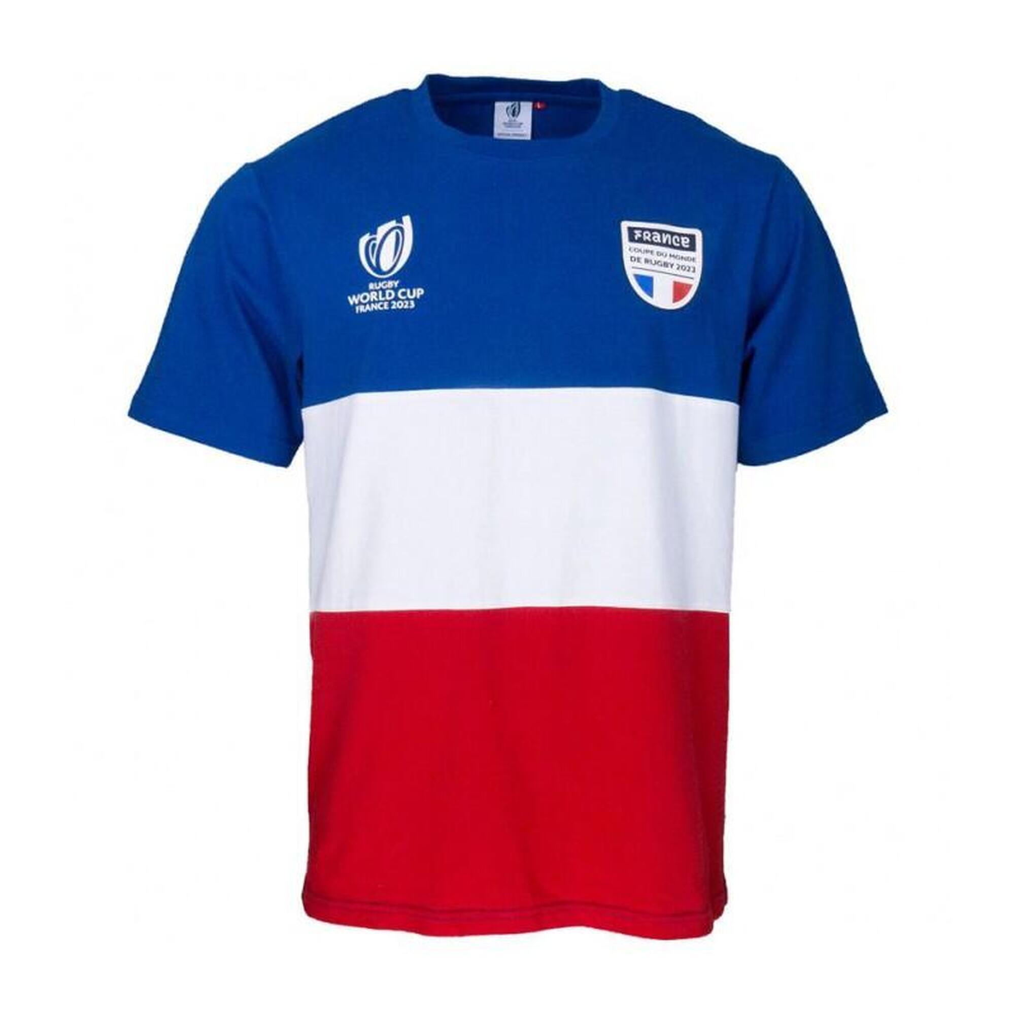 RUGBY WORLD CUP 2023 Rugby World Cup 2023 Mens France Stripe Tee Shirt