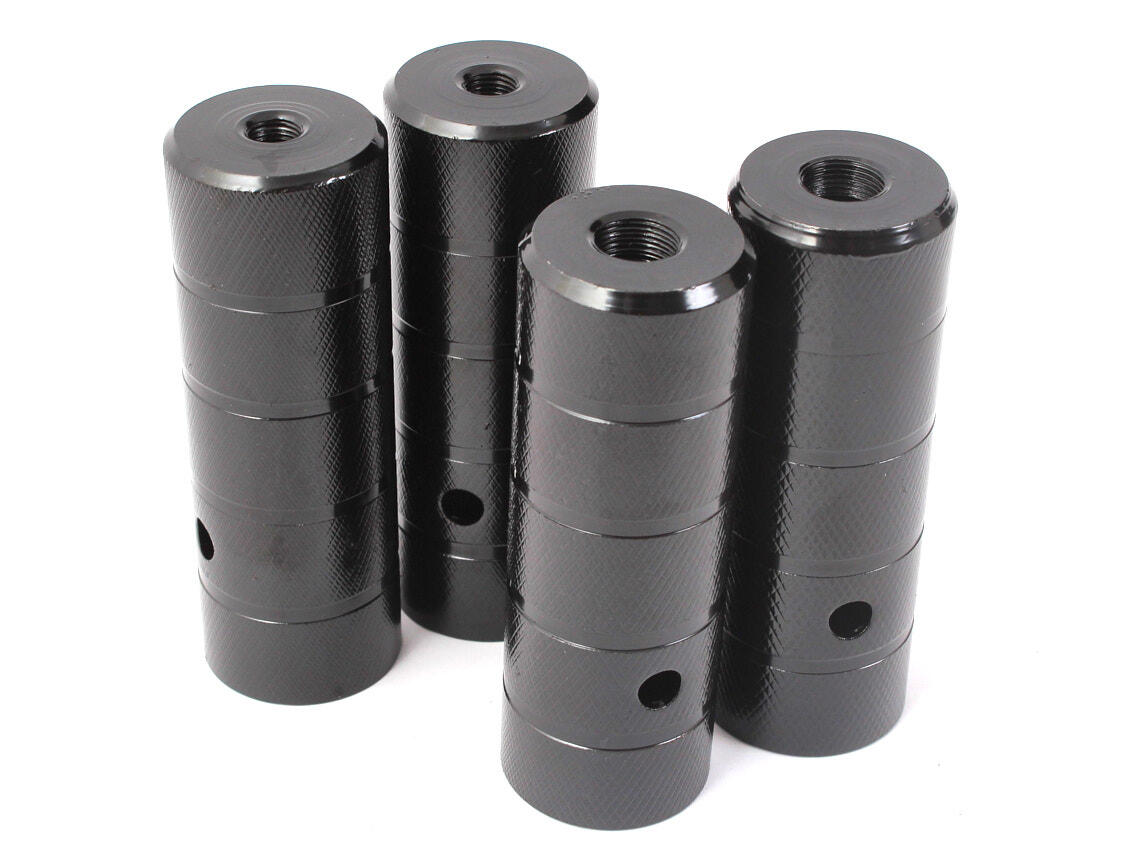 BMX PEGS 2 PAAR ZWART STAAL 10/14MM KHEBIKES 2/3