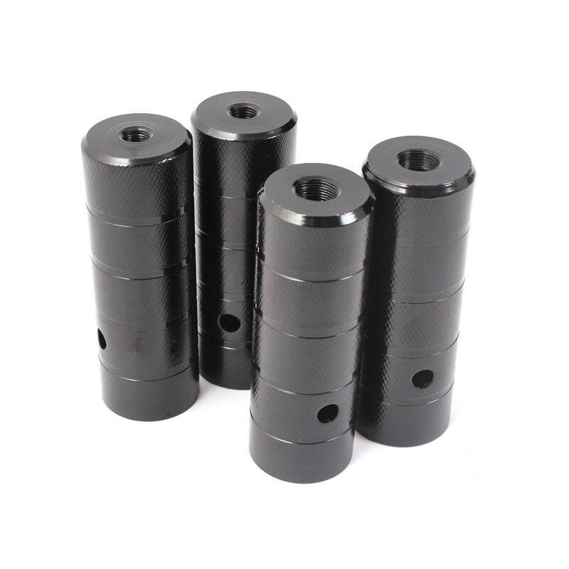 BMX PEGS 2 PAAR SCHWARZ STAHL 10/14MM KHEBIKES