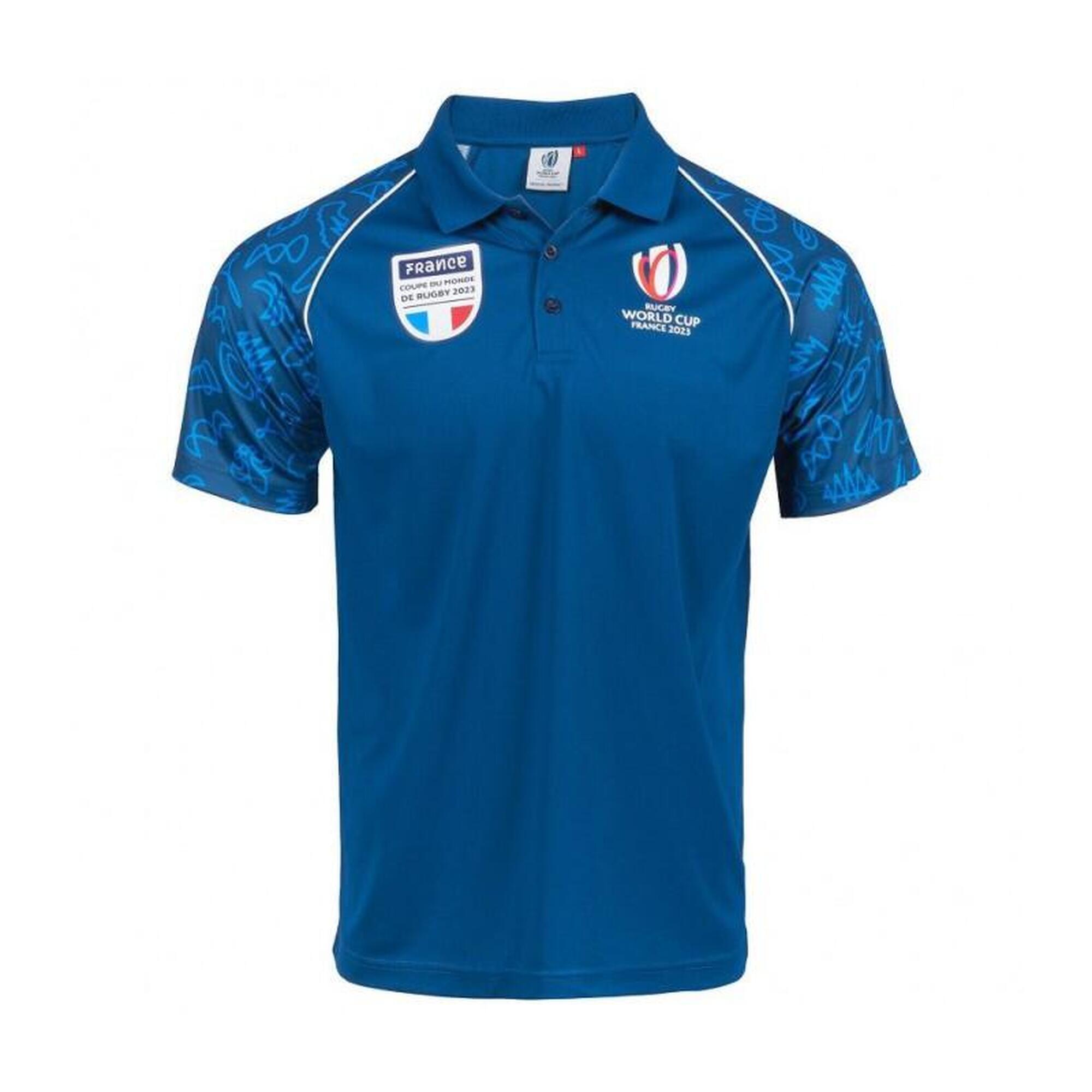 Rugby World Cup 2023 Mens France Polo Shirt 1/4