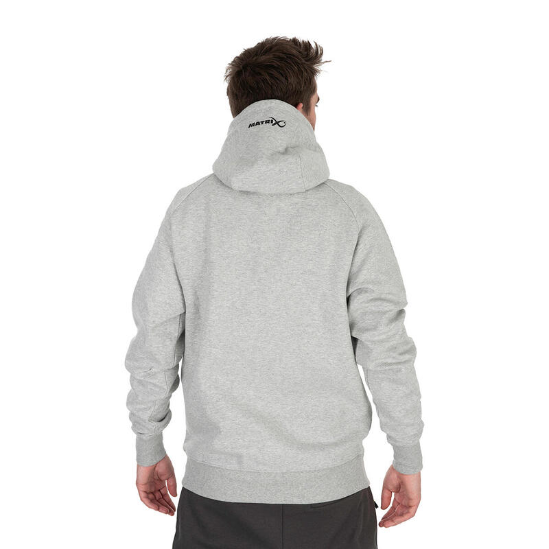 Matrix Full Zip Hoody Marl Grey / Lime (Black Edition) Medium