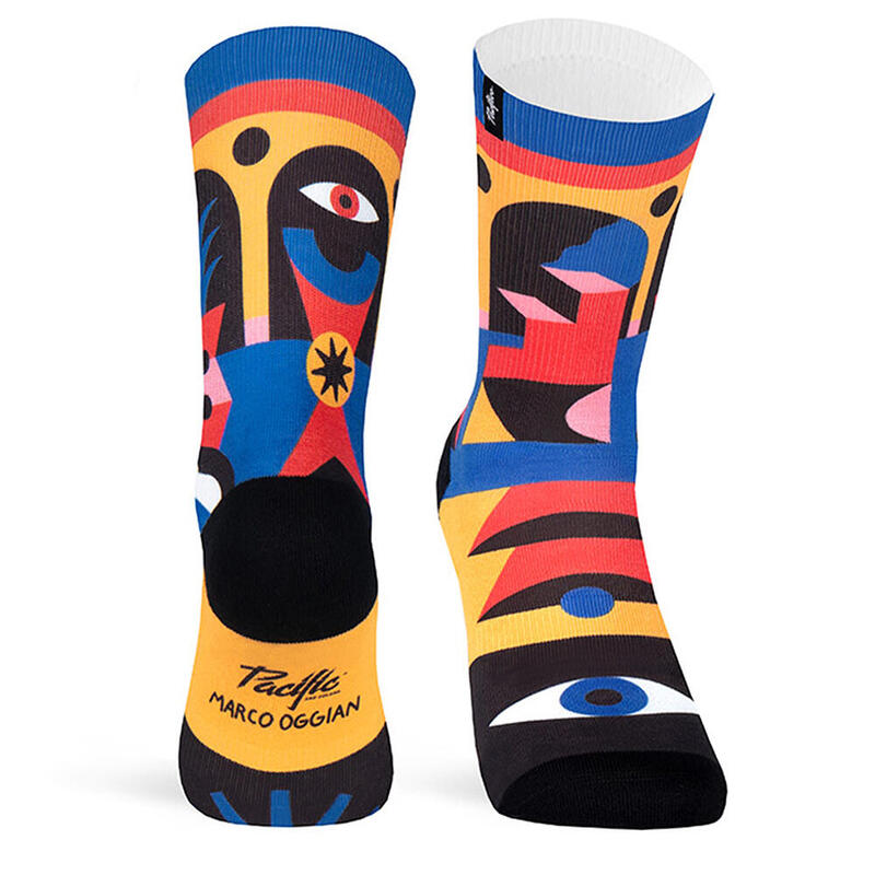 Chaussettes de course avec tissu Coolmax Unisex Blinkin Eye, sublimé Multicolore
