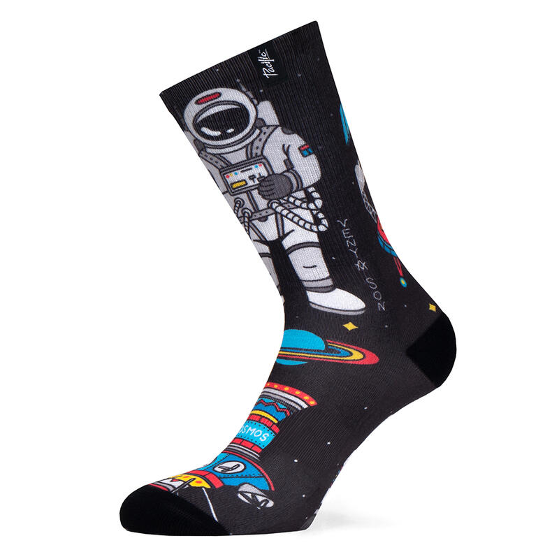 Meias de corrida com tecido Coolmax Unisex Cosmic, sublimadas Multicolor