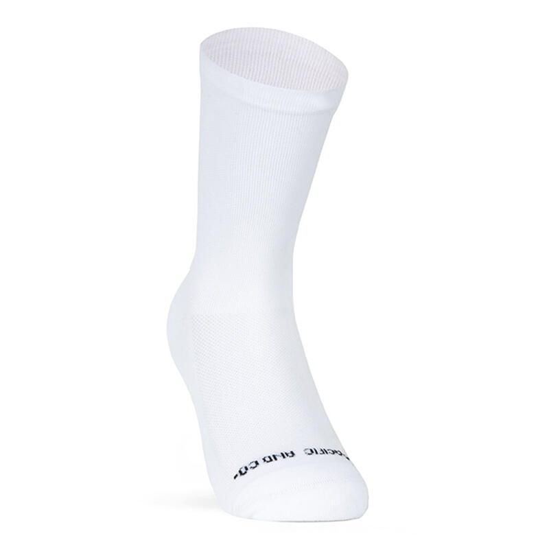 Calcetin running  unisex Good Vibes, tricotado color blanco