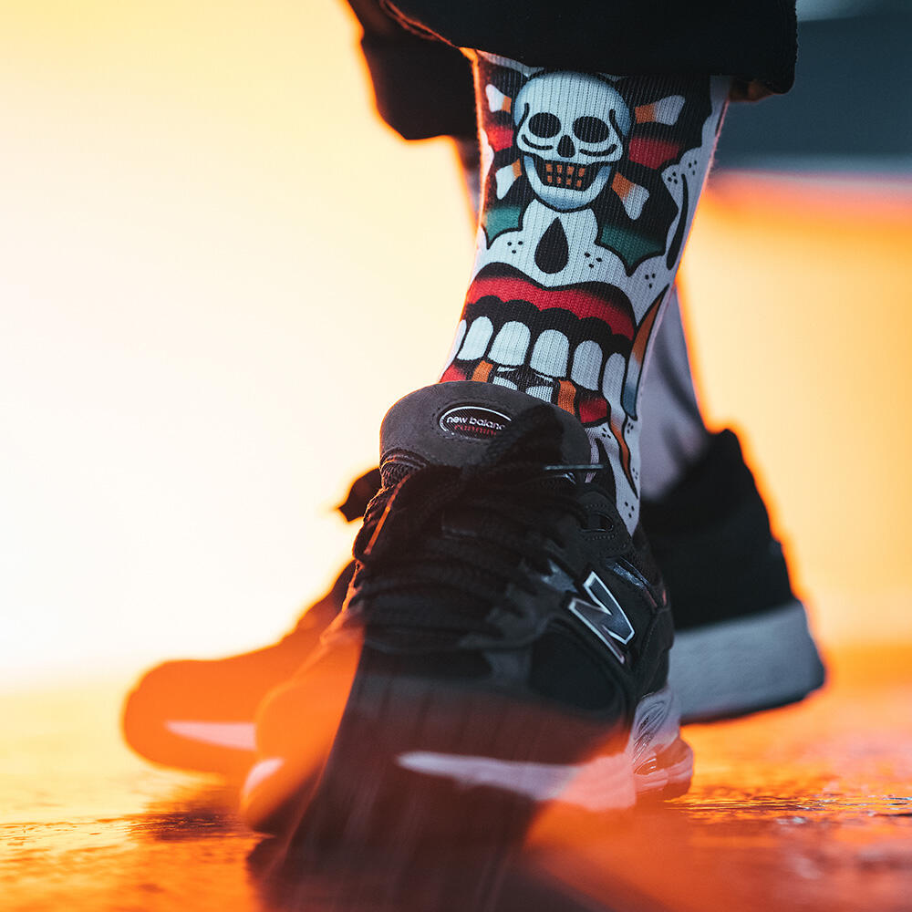 Calzini running con tessuto Coolmax Unisex Skull, Multicolor sublimato 2/5
