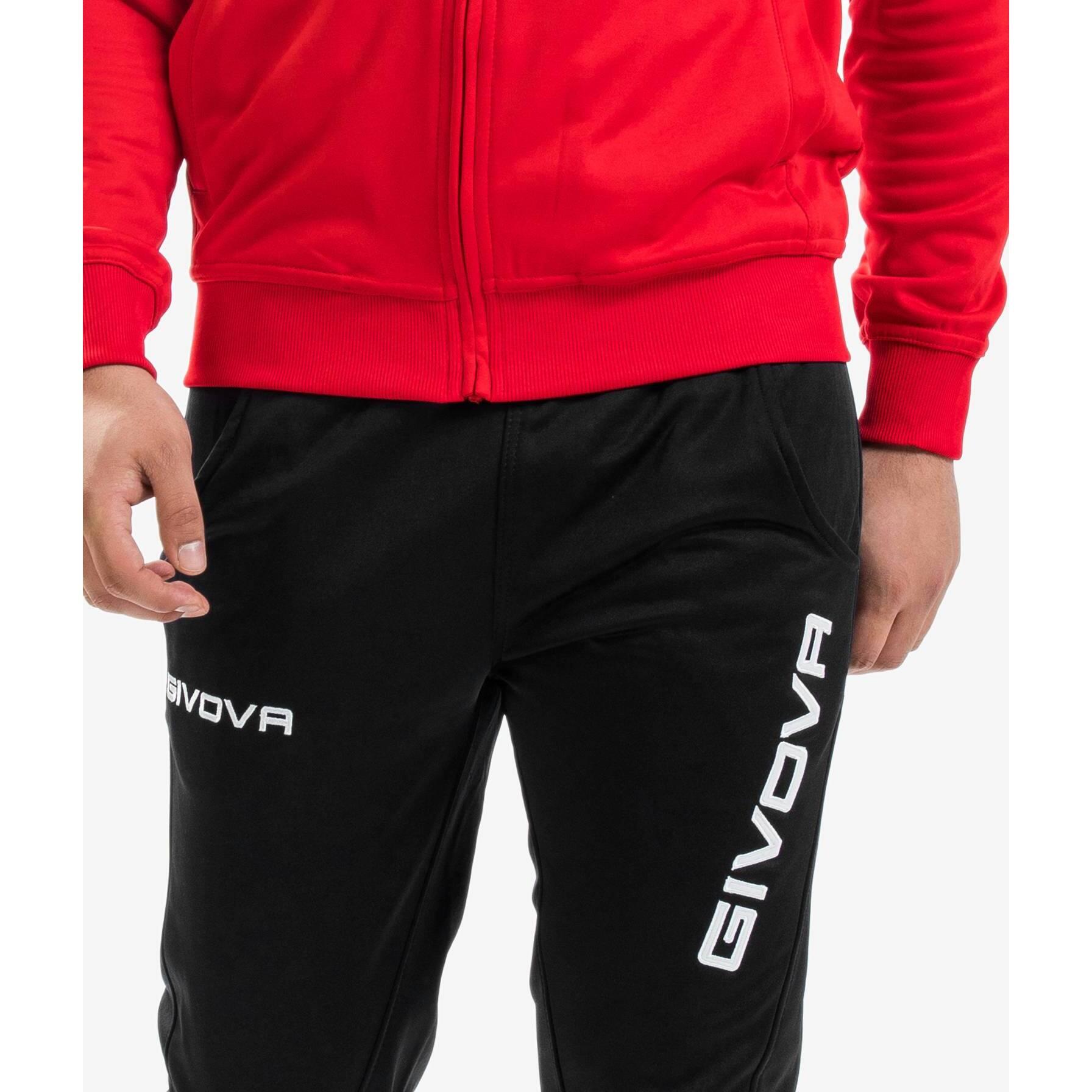 TUTA complete uomo givova rosso/nero 3/6