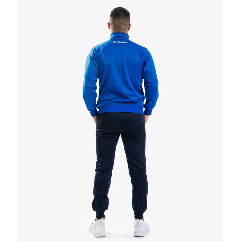 Trening Givova One Full Zip, Albastru/Bleumarin, 2XL