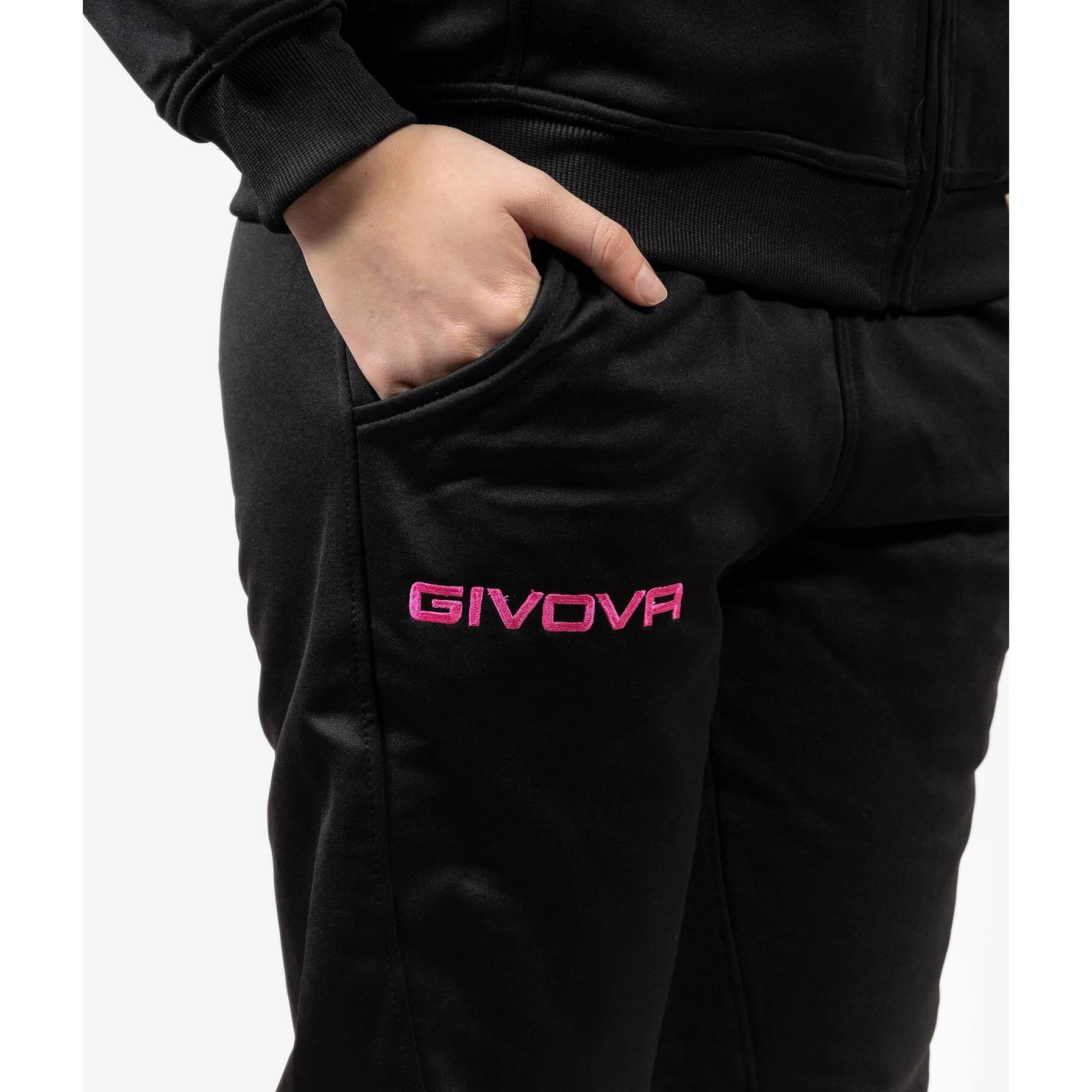 TUTA complete uomo givova nero/fuxia 3/4