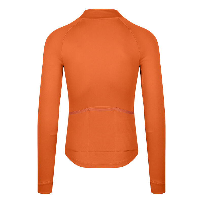 Herren Rad Langarmtrikot Thermisch Signature Verbranntes Orange