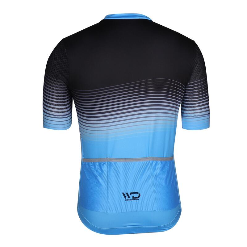 Maglia da ciclismo WAVE a maniche corte nero/blu