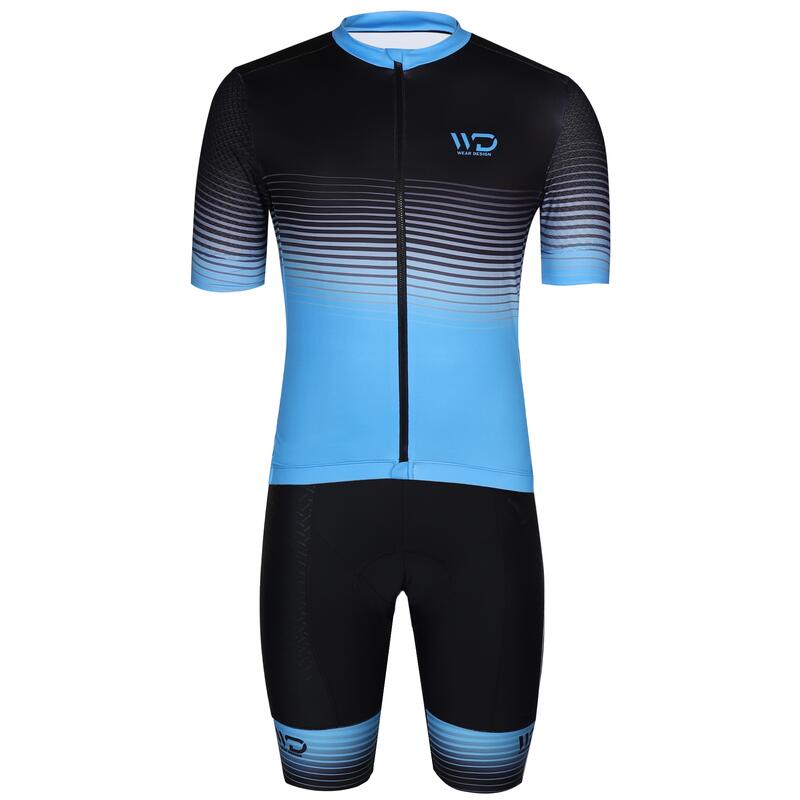 Calções de ciclismo WAVE para homem preto vermelho /azul