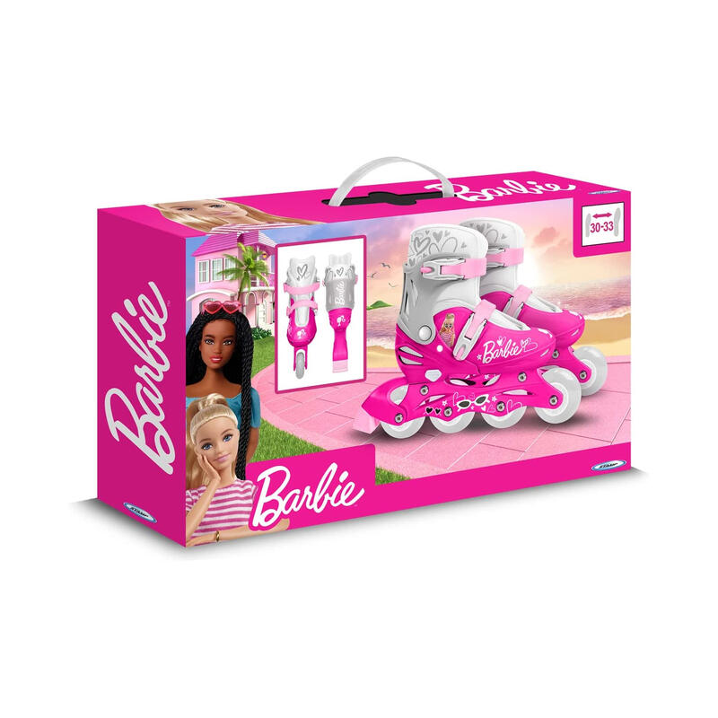 Combo set Barbie, casca reglabila, genunchiere si cotiere, 3-6 ani,  Stamp