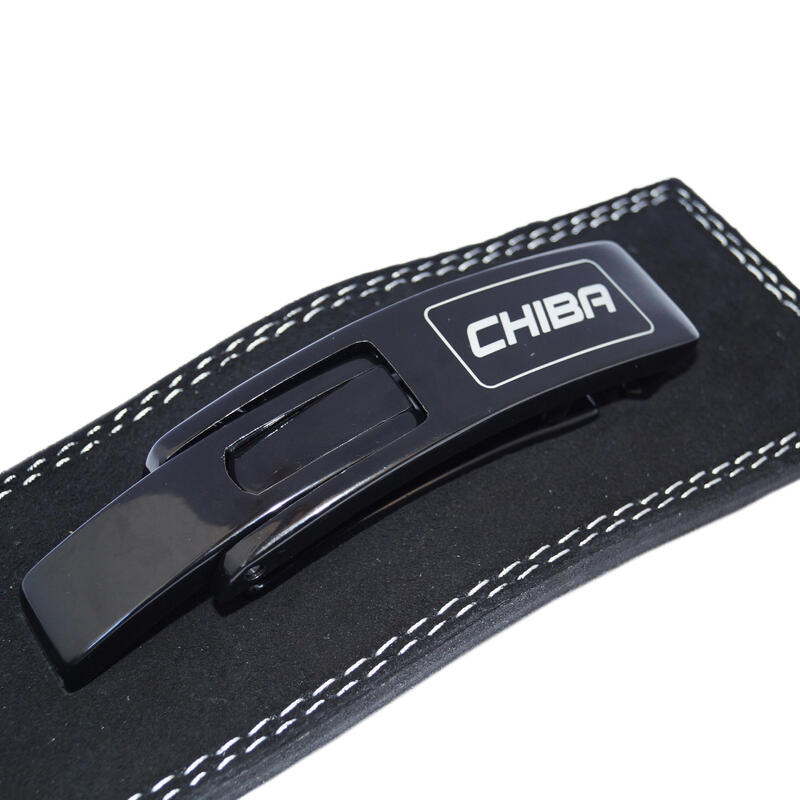 CHIBA Kraftdreikampf Gürtel - L - aus Leder mit Edelstahlverschluss