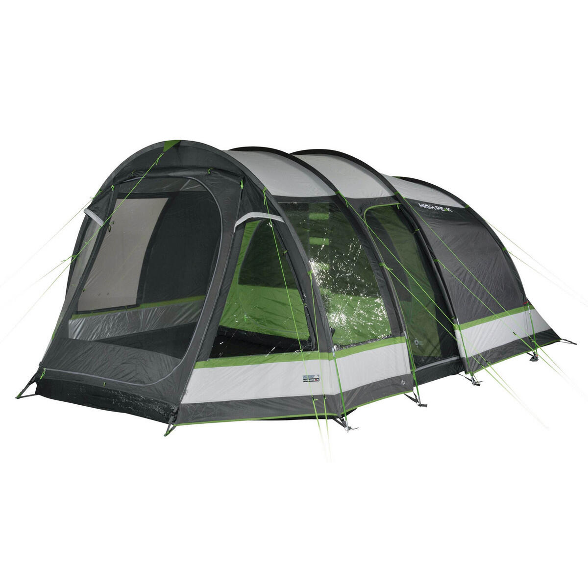 High Peak - Bozen 5 Personnes Tente Familiale Xl Tunnel Festival Vorraum Grande - Tente - Gris|noir|vert - Decathlon