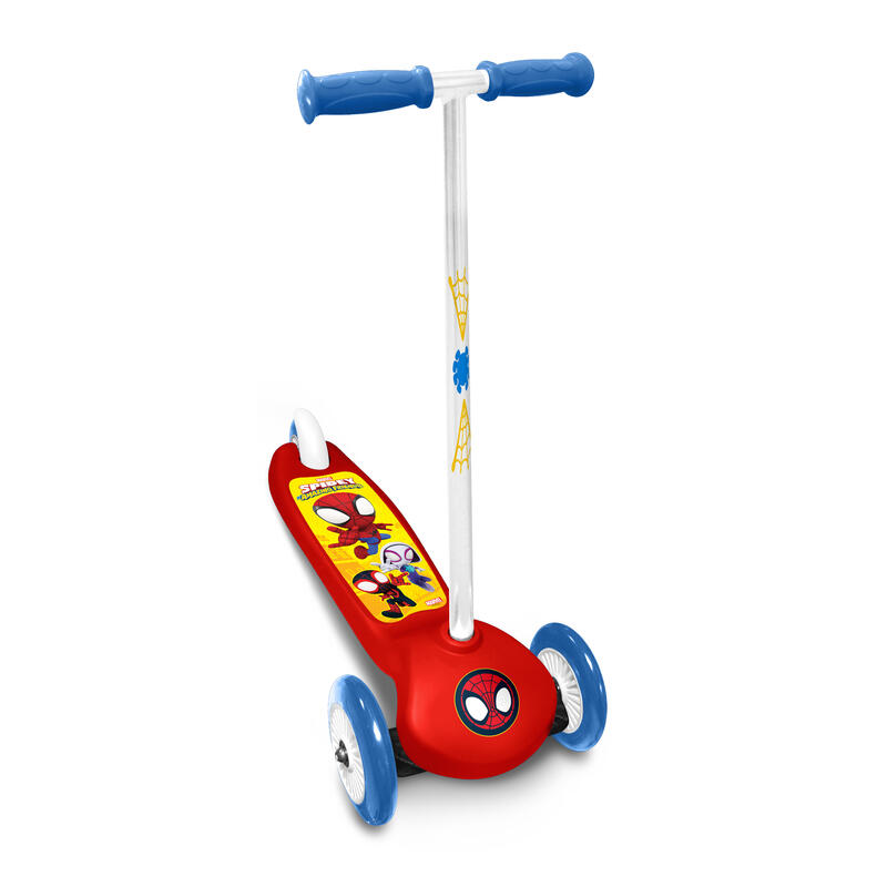 trottinette pour enfants à 3 roues Spidey junior frein à pied rouge/bleu