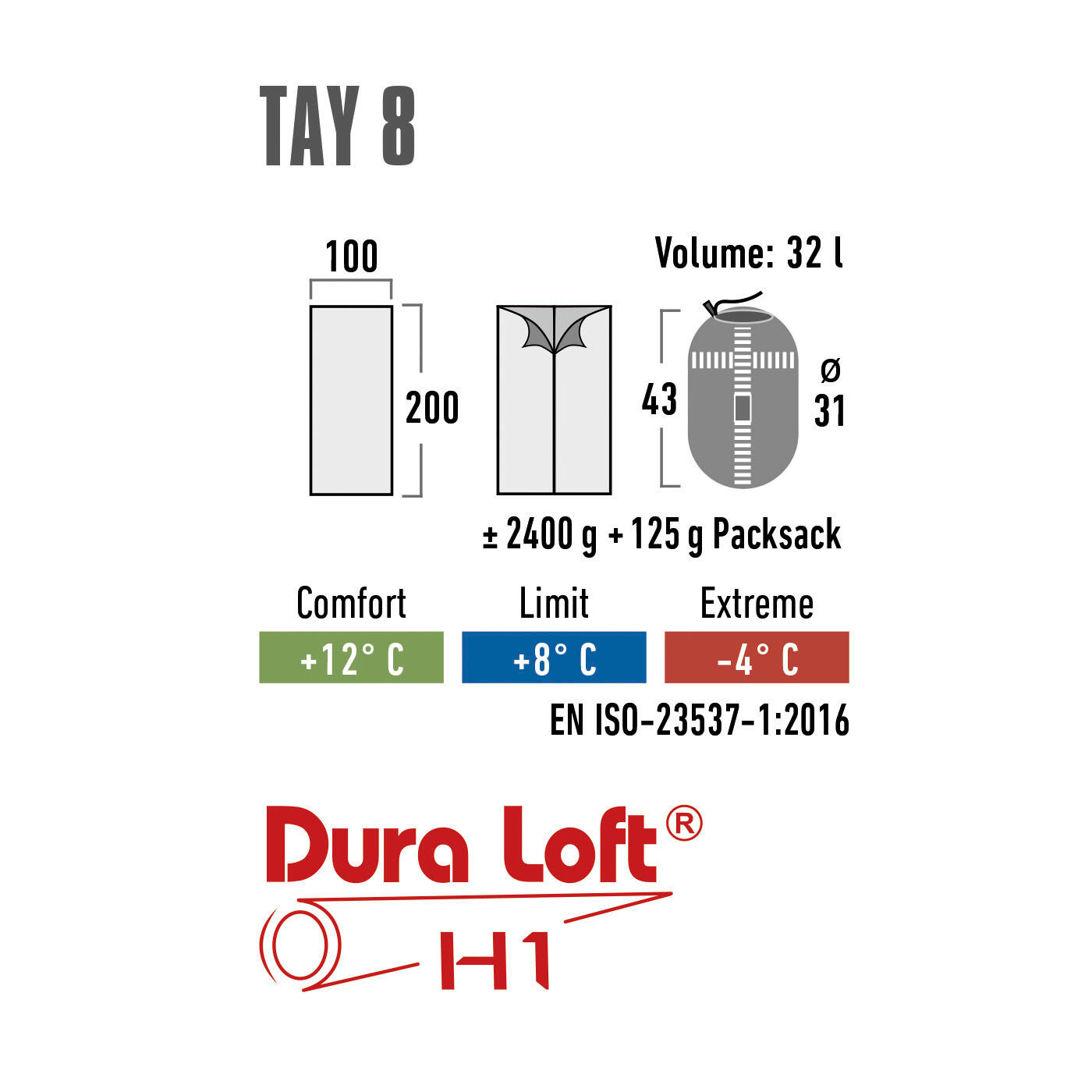 Saco Cama High Peak Tay 8 4/5