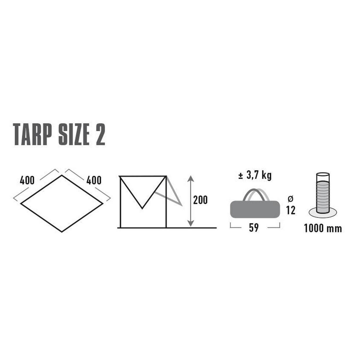 Telo per tenda High Peak 2, 400x400 cm, protezione solare 3/5