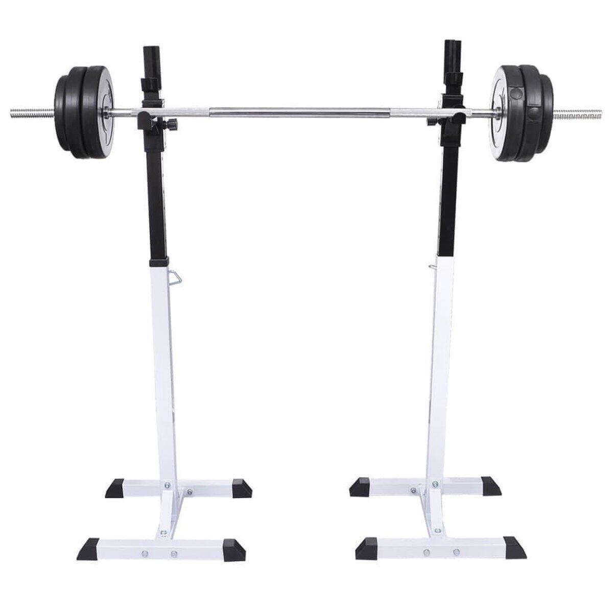 Soporte de pesas con pesas y mancuernas 60,5 kg 2/5
