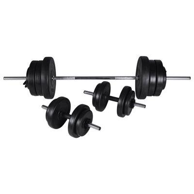 Soporte de pesas con pesas y mancuernas 60,5 kg 4/5