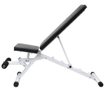 Banc de musculation raidi avec haltères (61 kg au total)