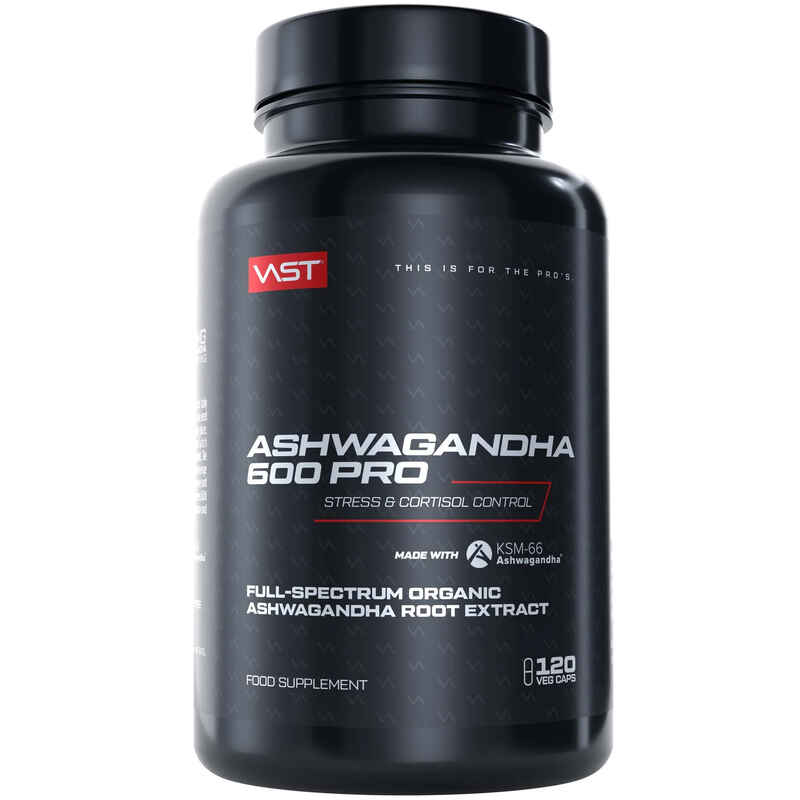 Ashwagandha 600 Pro - Stress reduzieren auf natürlichem Weg - (120 Kapseln)