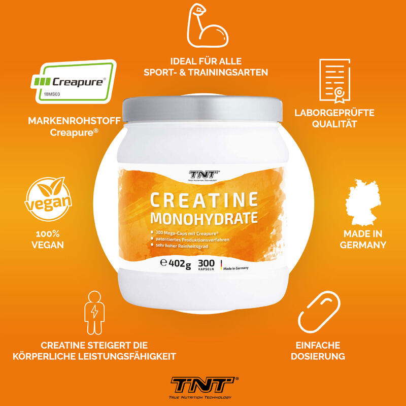 TNT Creatine Creapure® (300 Kapseln)