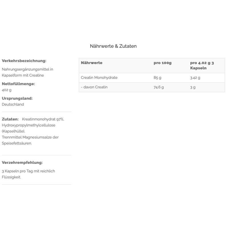 TNT Creatine Creapure® (300 Kapseln)