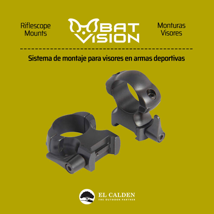 Anillas para Visor de Caza, Bat-Vision, Weaver Desmontables, 25.4mm, 2 Tornillos 2/3