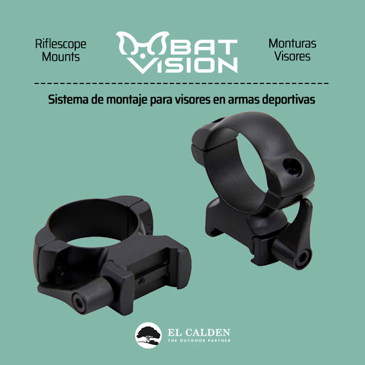 Anillas Visor Caza Bat-Vision Weaver Desmontables 30 mm 2 Tornillos High Fit 2/3